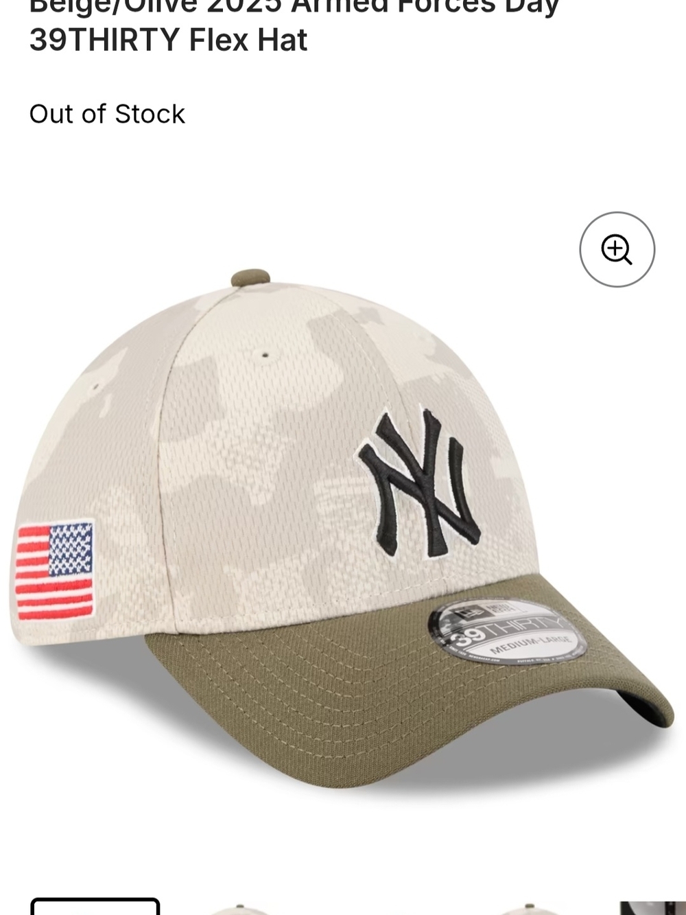 Men's New York Yankees New Era Light Beige/Olive Camo Cap